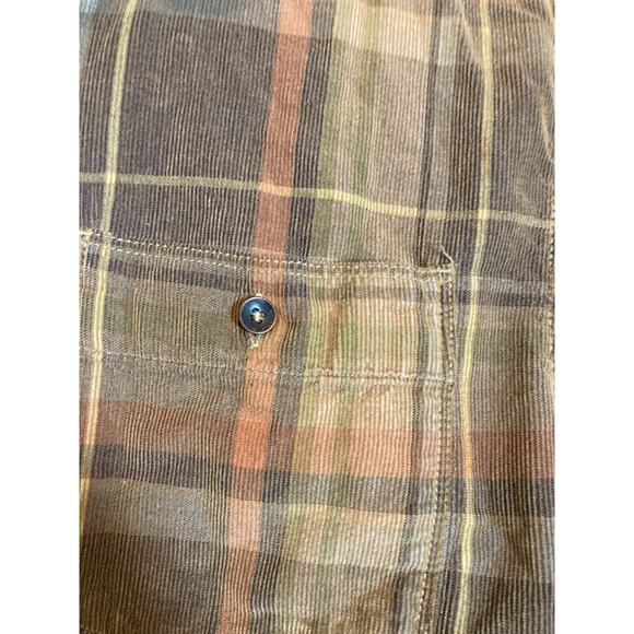 Prana Flannel Top Womens Small Light Brown Plaid Button Up Long Sleeve Shacket - Picture 12 of 12